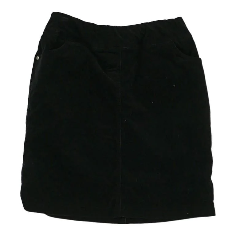 women's wrap skirtsBlack Solid Midi Skirt