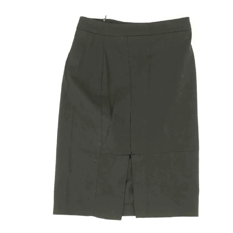 women's fitted skirtsBlack Solid Midi Skirt