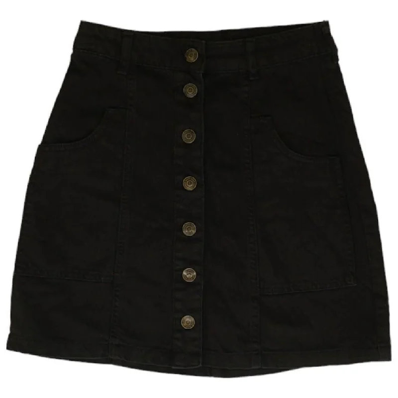 women's wool skirtsBlack Solid Mini Skirt