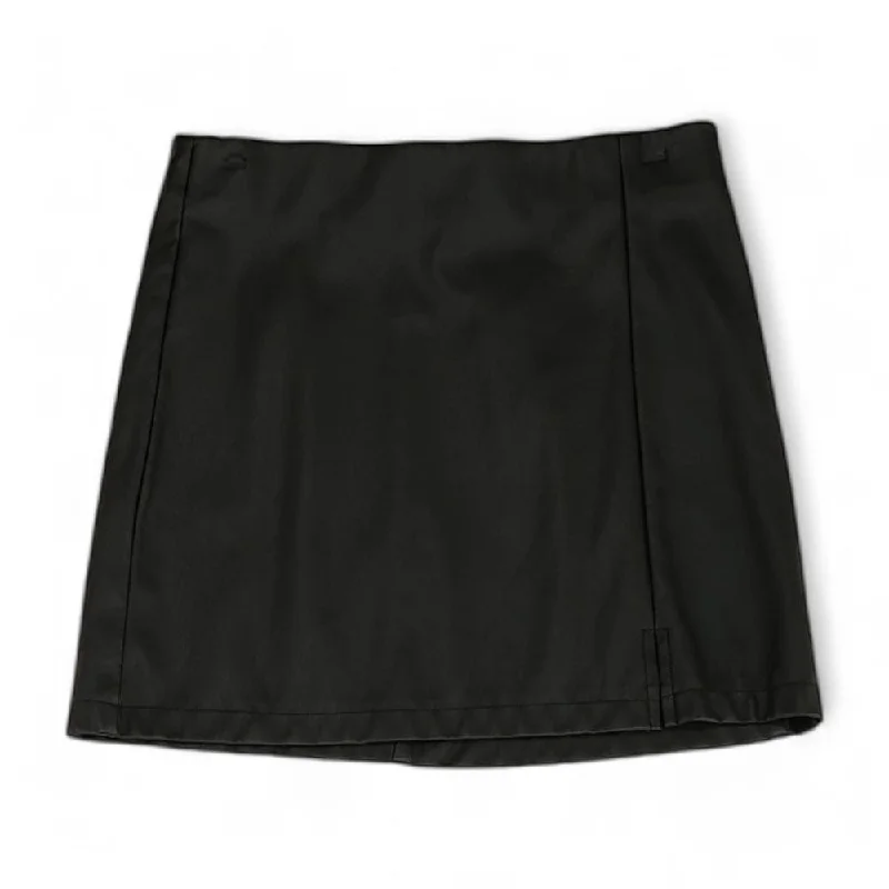 women's woven skirtsBlack Solid Mini Skirt