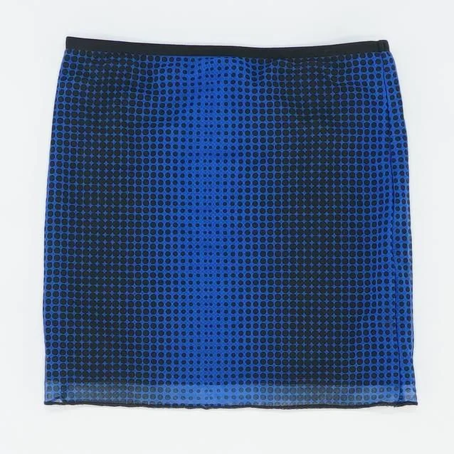 women's vintage leather skirtsBlue Polka Dot Mini Skirt