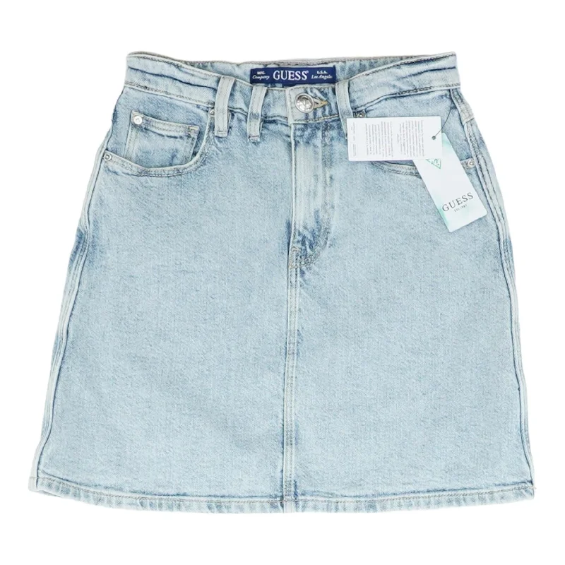 women's denim midi skirtsBlue Solid Mini Skirt