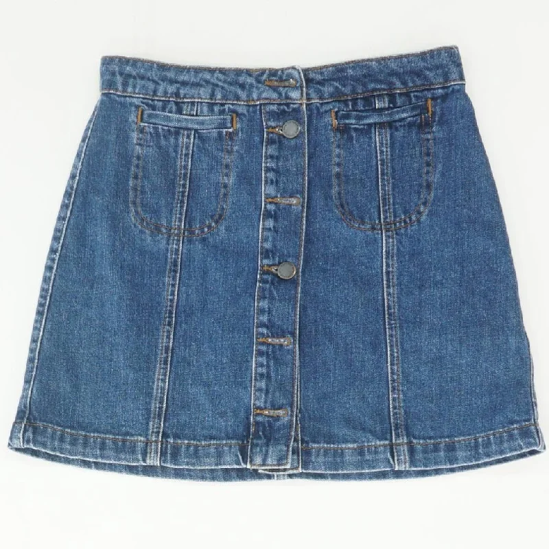 women's tulip skirtsBlue Solid Mini Skirt