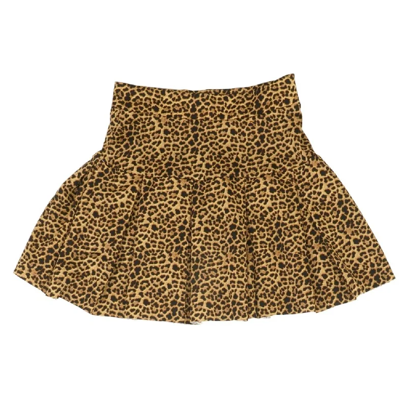 women's summer midi skirtsBrown Animal Print Mini Skirt