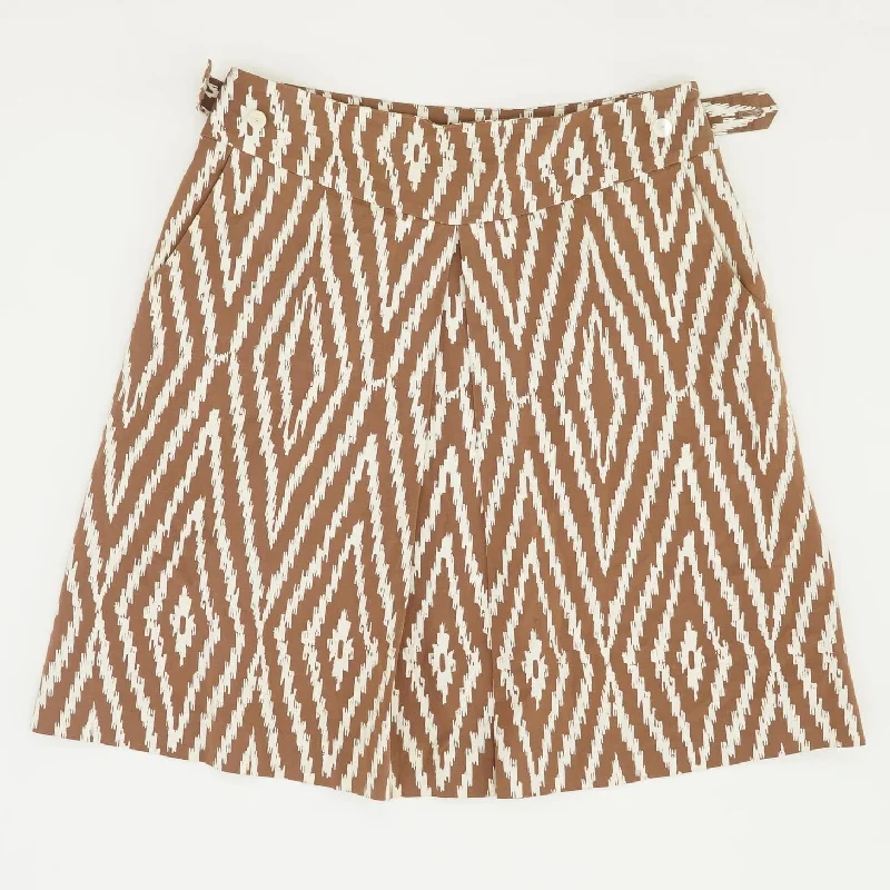 women's pencil pleat skirtsBrown Graphic Mini Skirt