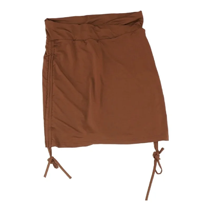 women's formal skirtsBrown Solid Mini Skirt