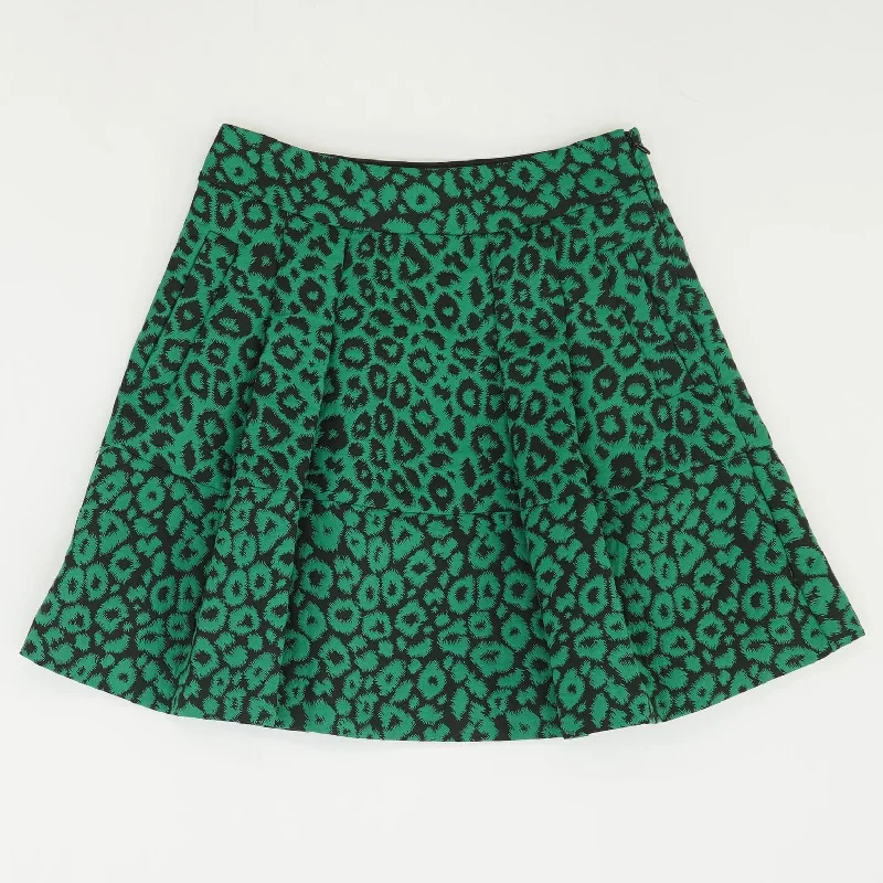 women's flowy midi skirts with pocketsGreen Animal Print Mini Skirt