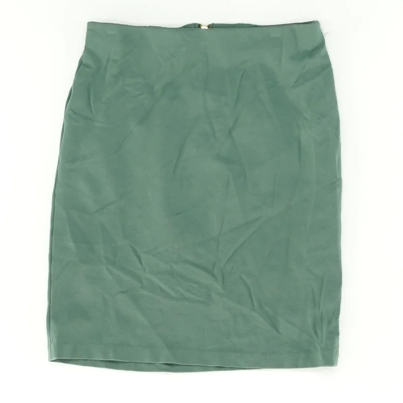 women's versatile work skirtsGreen Solid Midi Skirt