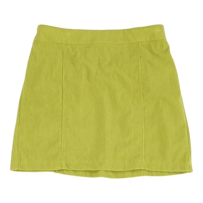 women's summer midi skirtsGreen Solid Mini Skirt