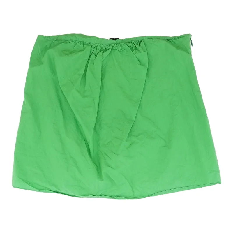 women's lace skirtsGreen Solid Mini Skirt