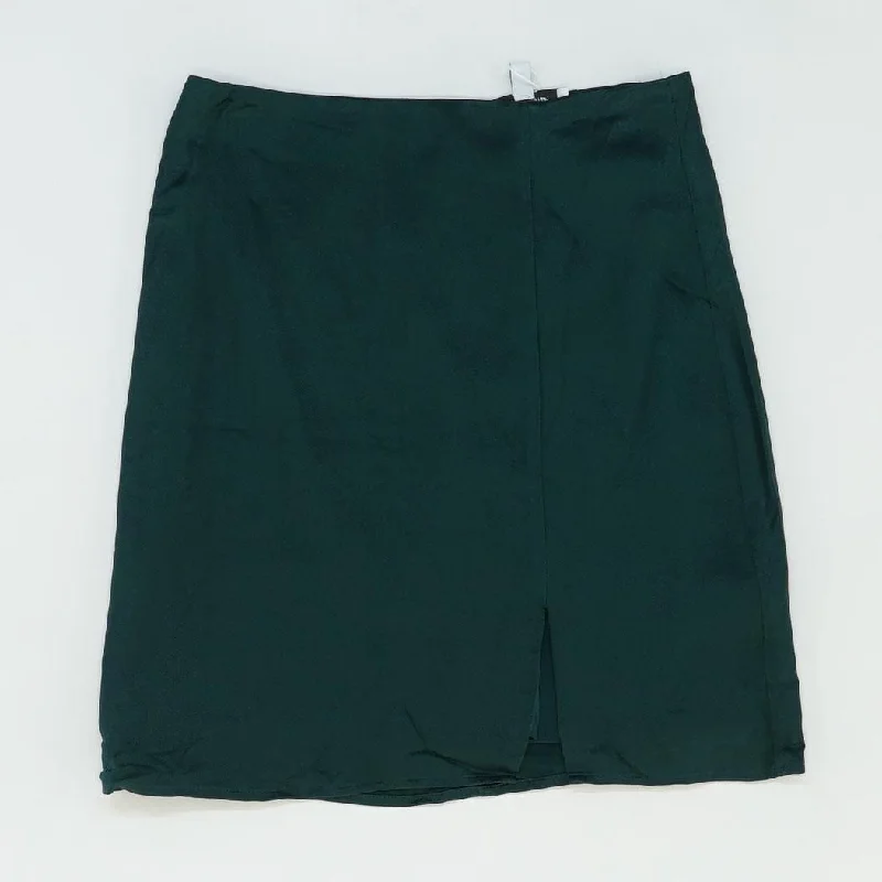 women's pajama-style formal skirtsGreen Solid Mini Skirt