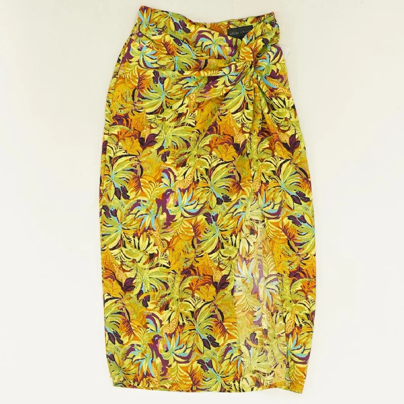 women's winter velvet skirtsGreen Tropical Midi Skirt