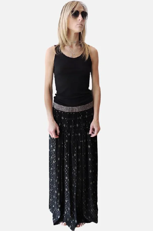 women's breathable cocktail skirtsMaxi Skirt - Print