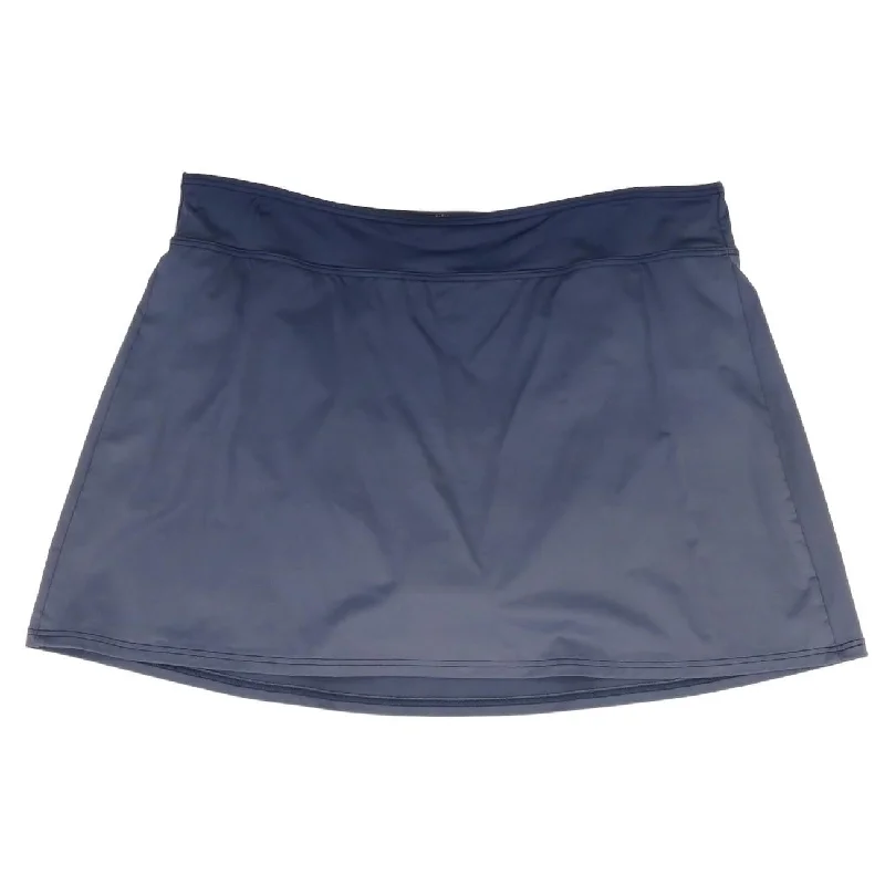 women's low-rise skirtsNavy Solid Skort Skirt