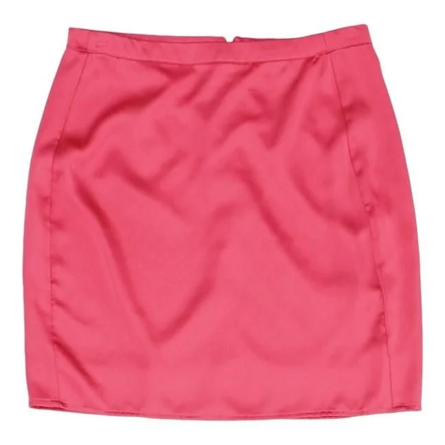 women's zip-front midi skirts for eventsPink Solid Mini Skirt