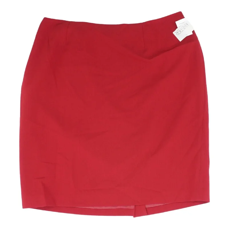 women's evening skirtsRed Solid Midi Skirt