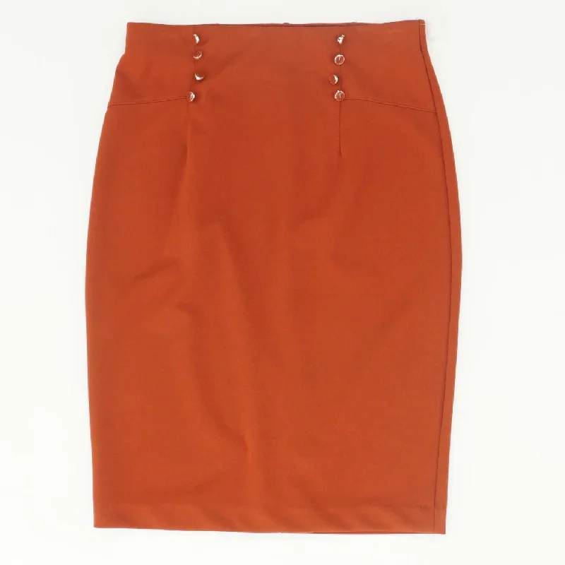 women's zip-front midi skirts for eventsRust Solid Mini Skirt