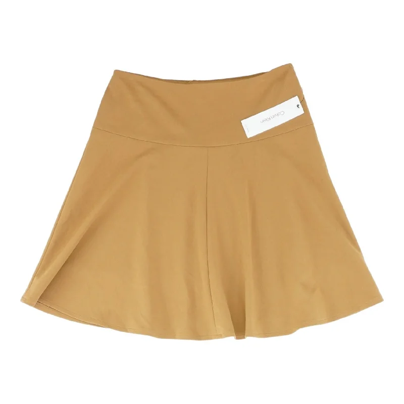 women's business skirtsTan Solid Mini Skirt