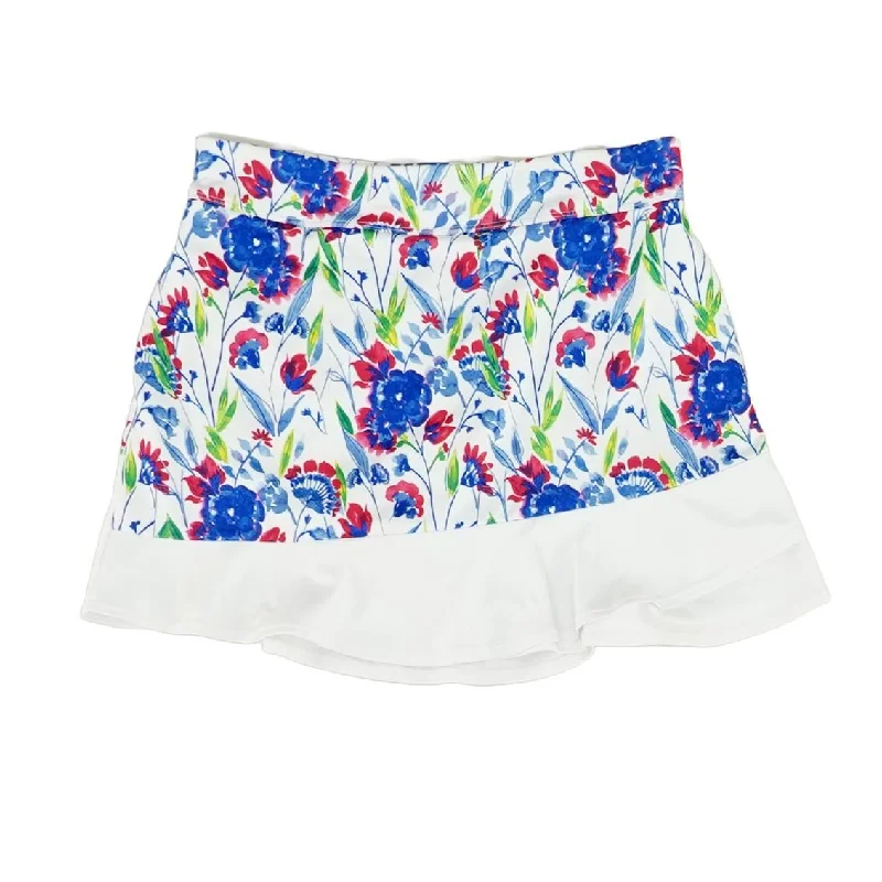 women's spring mini skirtsWhite Floral Active Skirt