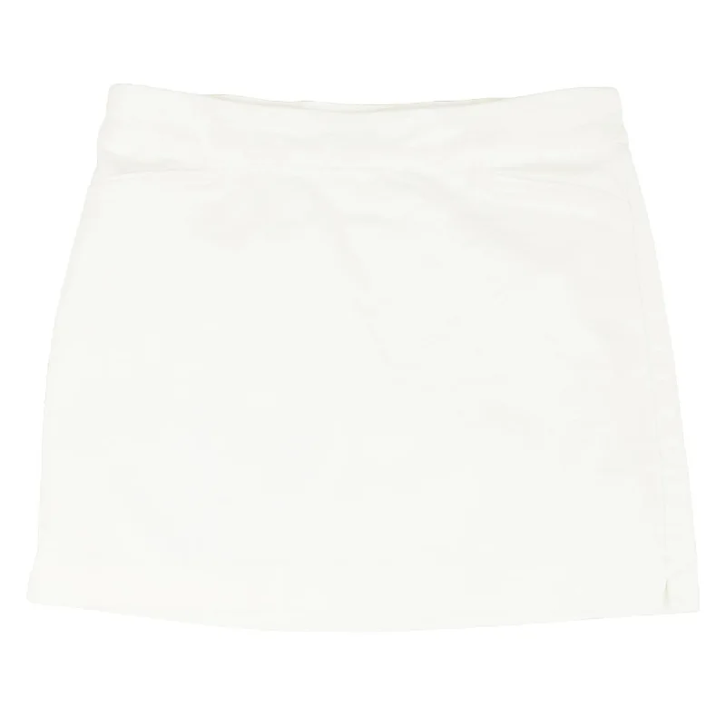 women's leather skirtsWhite Solid Mini Skirt