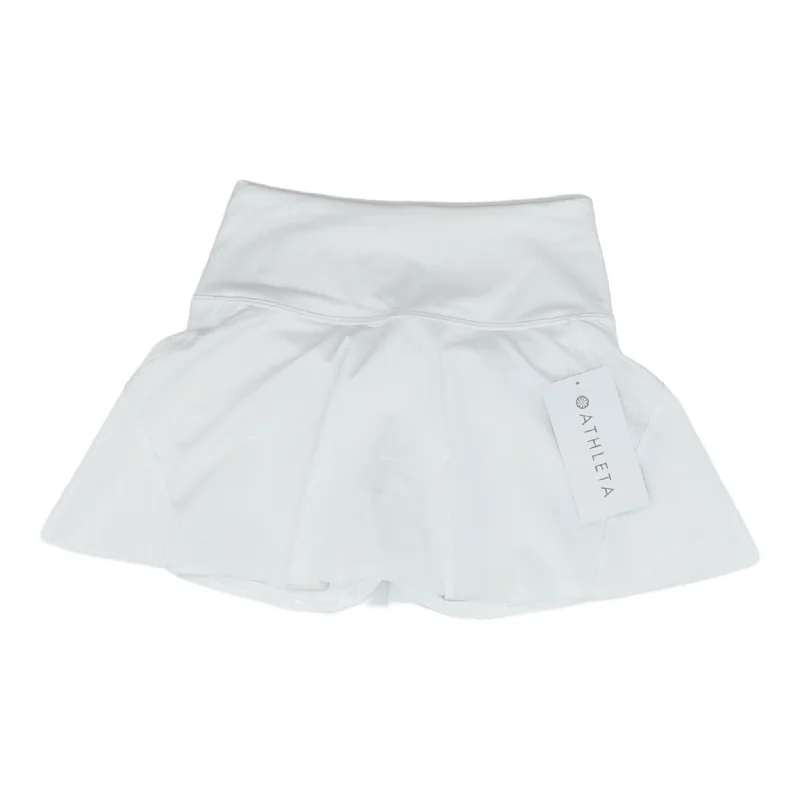 women's affordable velvet skirtsWhite Solid Skort Skirt