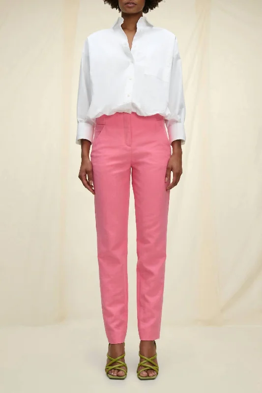 women's drawstring pantsColorful Lightness Pants In Bright Pink