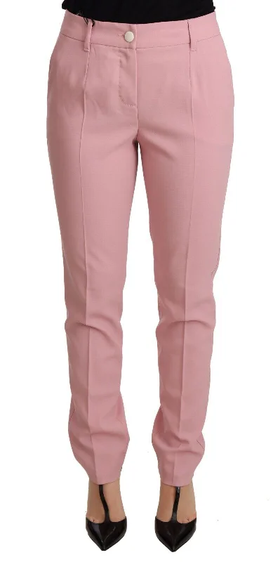 women's sophisticated pantsDolce & Gabbana Elegant  Tape Wool Women's Trousers