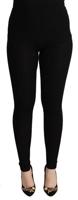 women's winter pantsDolce & Gabbana  High Waist Cashmere Tights Women's Pants