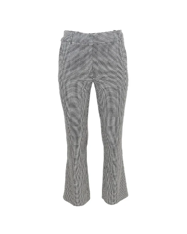 women's summer pantsEris Baby Houndstooth Pant In Black/ivory