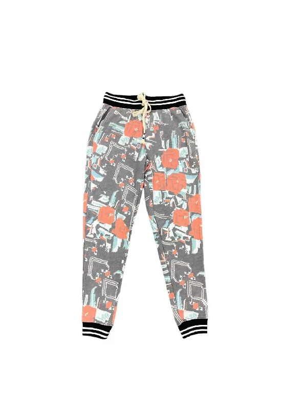 women's embroidered pantsJogger In Rose Garden