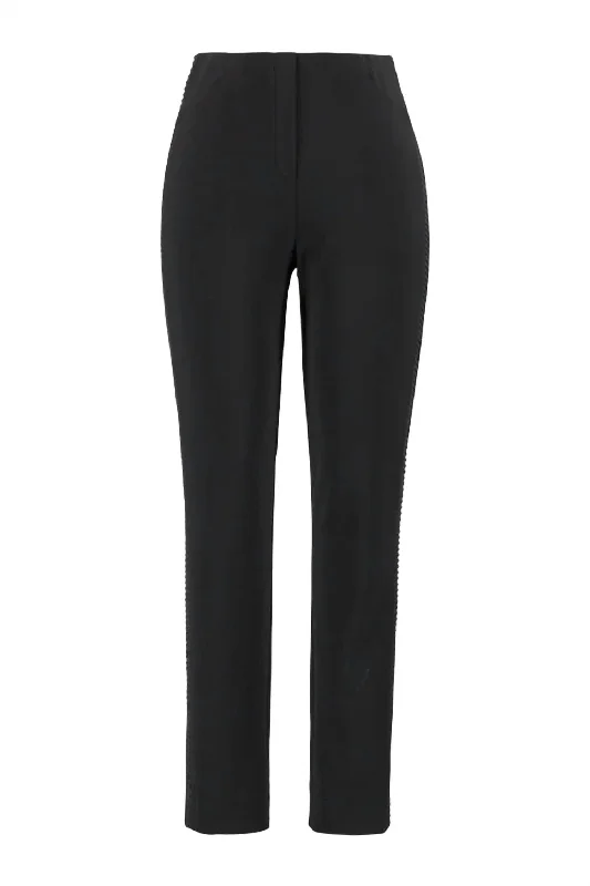 women's cycling pantsTextured Side Tape Pant In Black