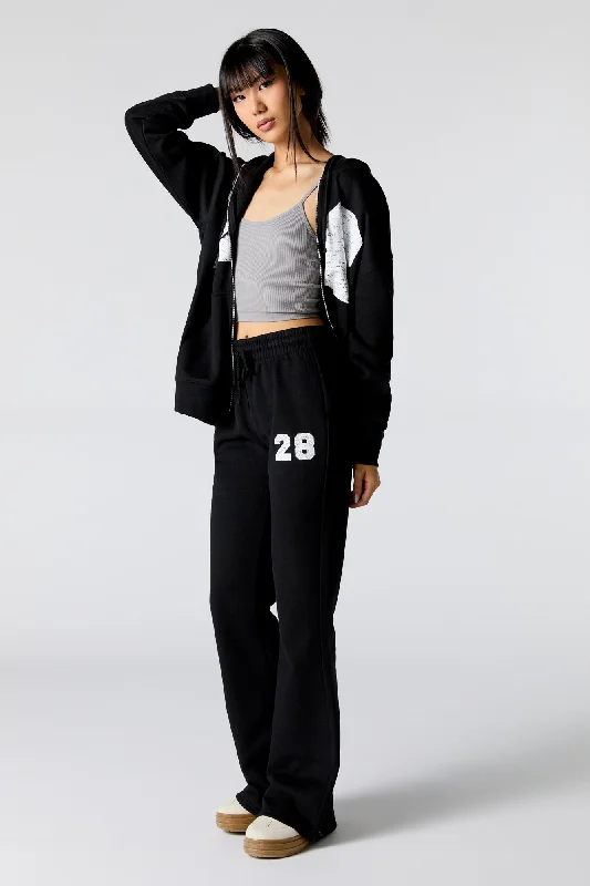 women's reversible pantsGraphic Fleece Flare Sweatpant