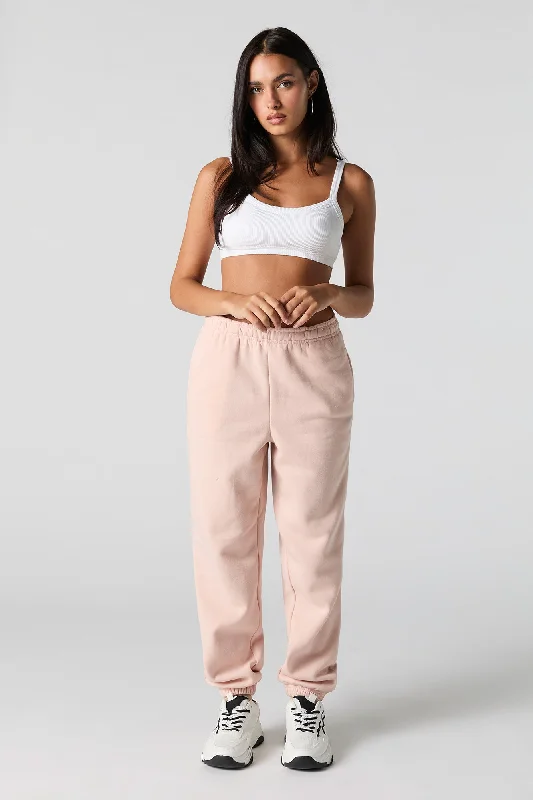 women's corduroy pantsSolid Fleece Boyfriend Jogger