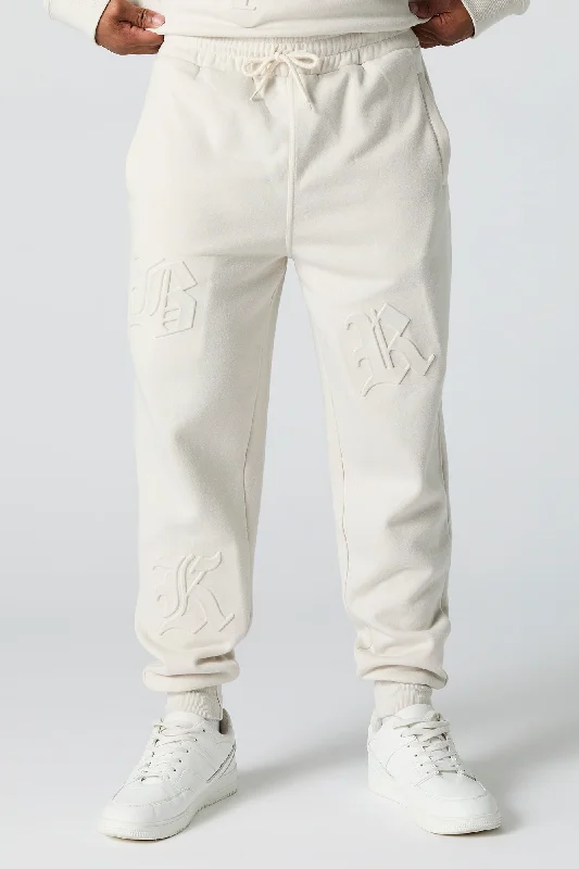 women's retro pantsEmbossed Fleece Jogger