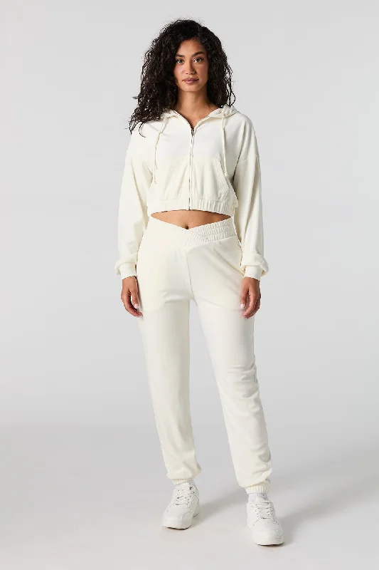 women's flare pantsVelour V Waist Jogger