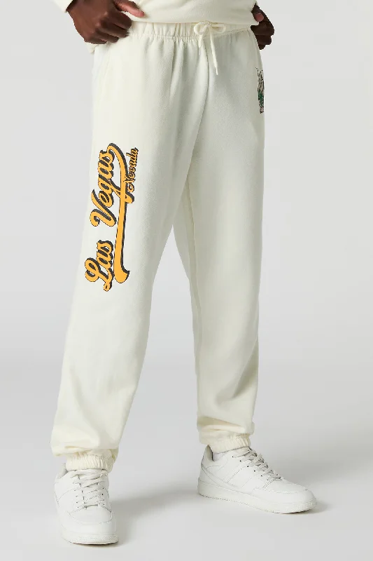 women's elastic waist pantsLas Vegas Graphic Fleece Jogger