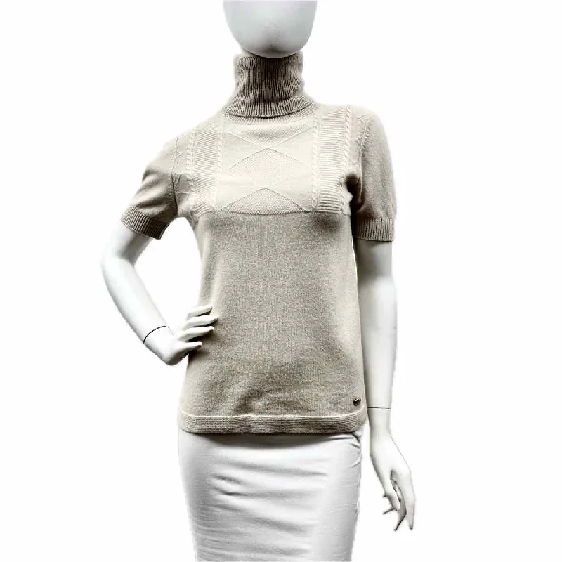 women's smart casual dressesChanel Short Sleeve Turtleneck Sweater