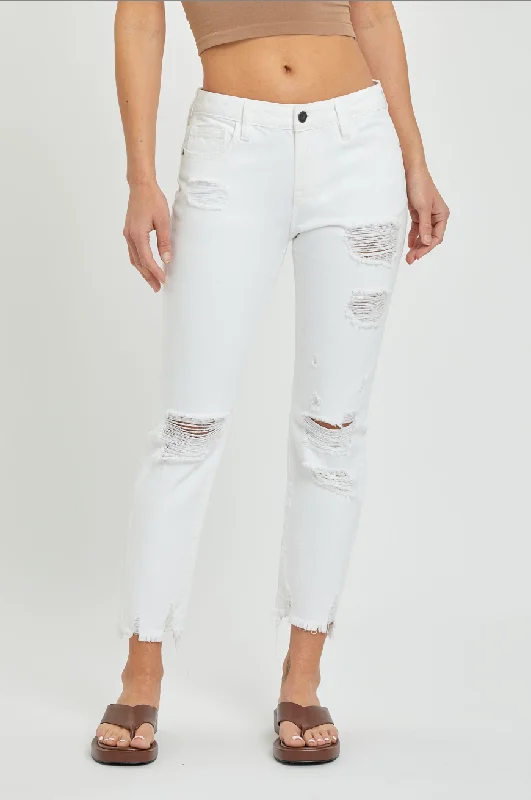 Jersey DressHidden Jeans White Boyfriend Jeans