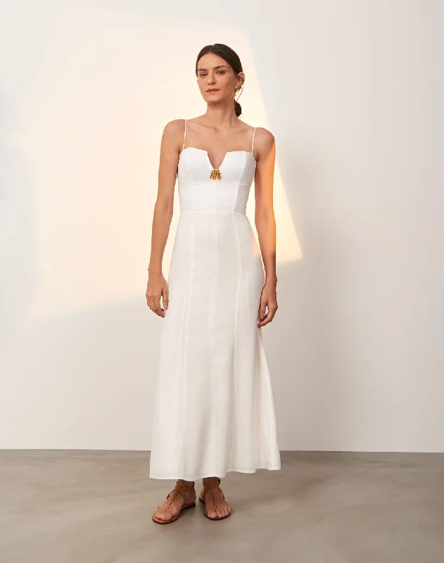 Cut-Out DressLilith Detail Long Dress - Off White