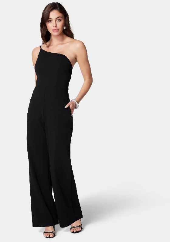 women's jumpsuits with flutter sleevesOne Shoulder Core Jumpsuit