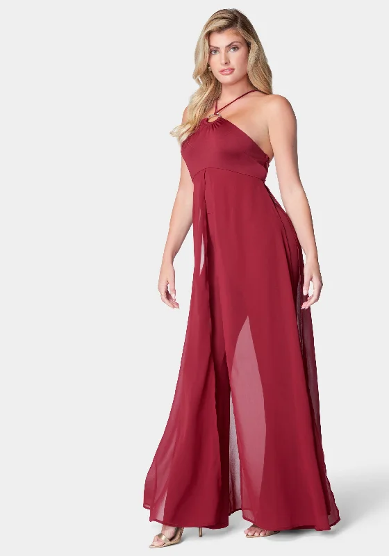 women's jumpsuits with solid colorsOverlay Wide Leg Jumpsuit