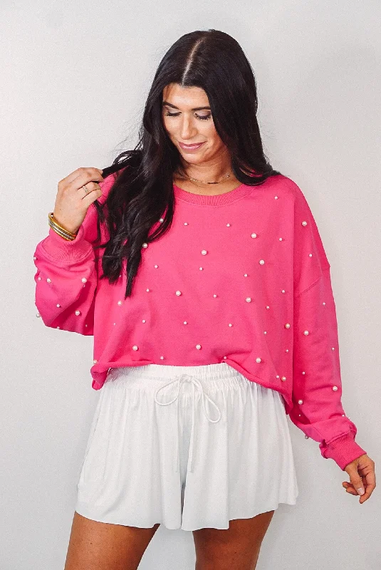 Wedding DressPearl Perfection Fuchsia Knit Pullover