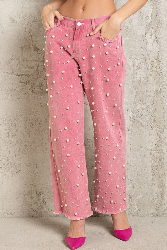 Statement DressPearl Designs Pink Denim Jeans