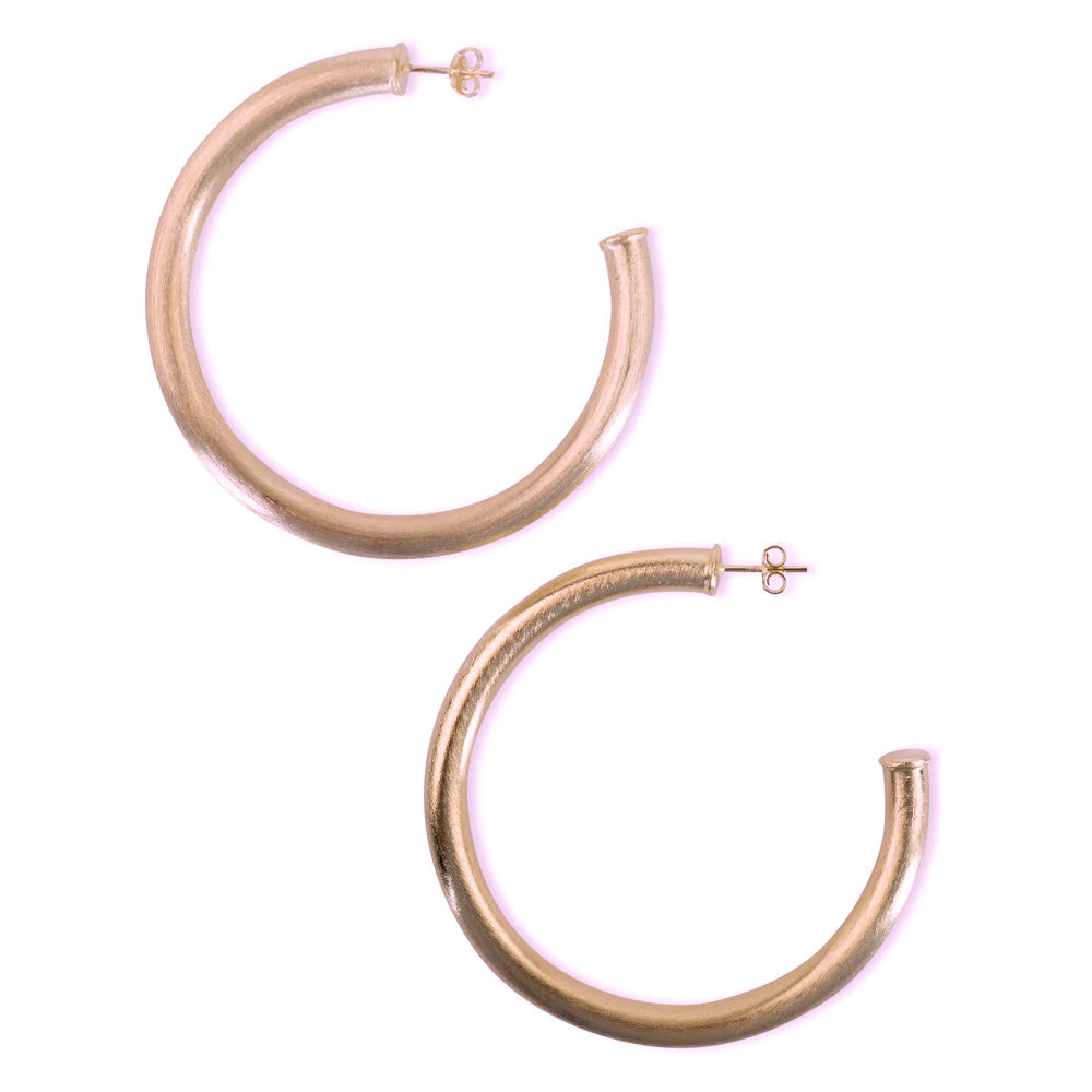 women's easy-to-wear dressesSheila Fajl Arlene Brushed Rose Gold Hoops