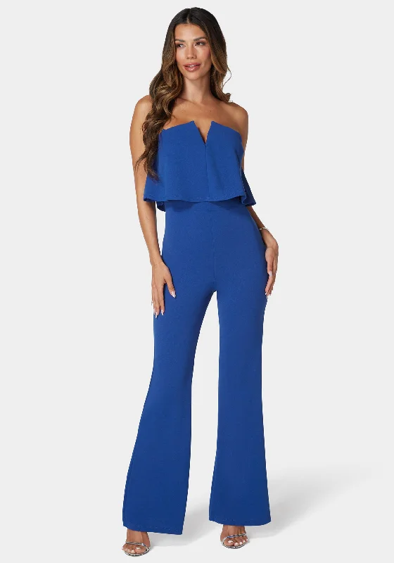 women's jumpsuits for affordable luxuryStrapless Overlay Jumpsuit