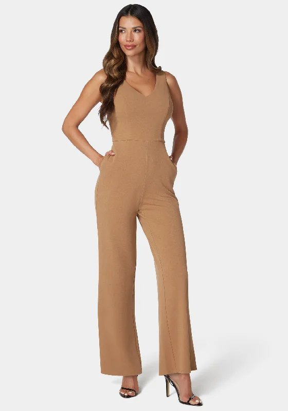 women's jumpsuits for lightweight designsV Neck Core Jumpsuit