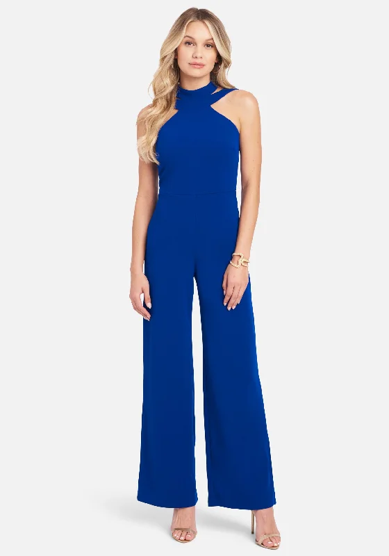 women's jumpsuits for laid-back looksWide Leg Halter Jumpsuit