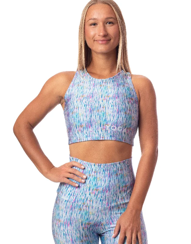 Cotton Minimizer BrasBright Watercolor YogaSix Crop