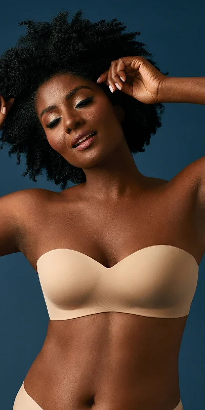 Backless BrasSmooth Shape Wireless Strapless - Natural