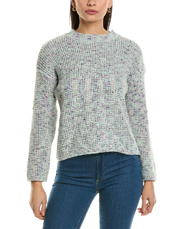 Embellished SweatersFATE Marled Yarn Waffle Knit Sweater